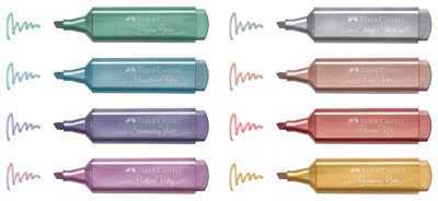 Zakreślacze metaliczne Faber-Castell 8 szt.