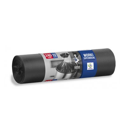 Worki na śmieci ANNA ZARADNA, supermocne, 240 l, 10 szt., czarny