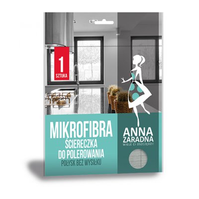 Mikrofibra ściereczka do polerowania ANNA ZARADNA, 1 szt., szary