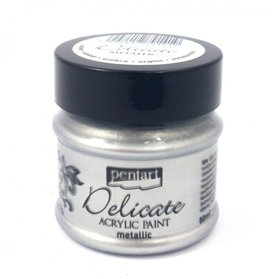 Pentart Farba akrylowa srebrny metaliczny 50ml