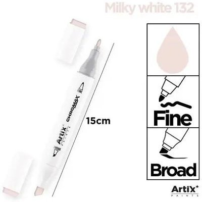 Marker alkoholowy dwustronny MILKY WHITE PP915-19 ARTIX