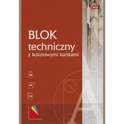 Blok techniczny kolor A4 10k UNIPAP