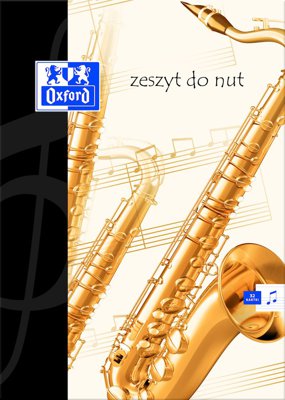 Zeszyt A4 32k, pięciolinia, OXFORD, do nut