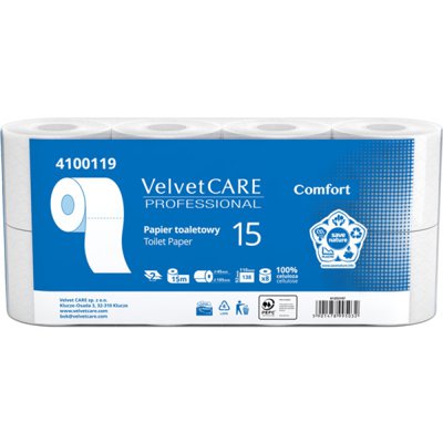 Papier toaletowy celulozowy VELVET Professional, 2 op. 8 rolek