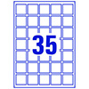 Etykiety do kodów QR; A4, 25 ark./op., 35 x 35 mm,białe